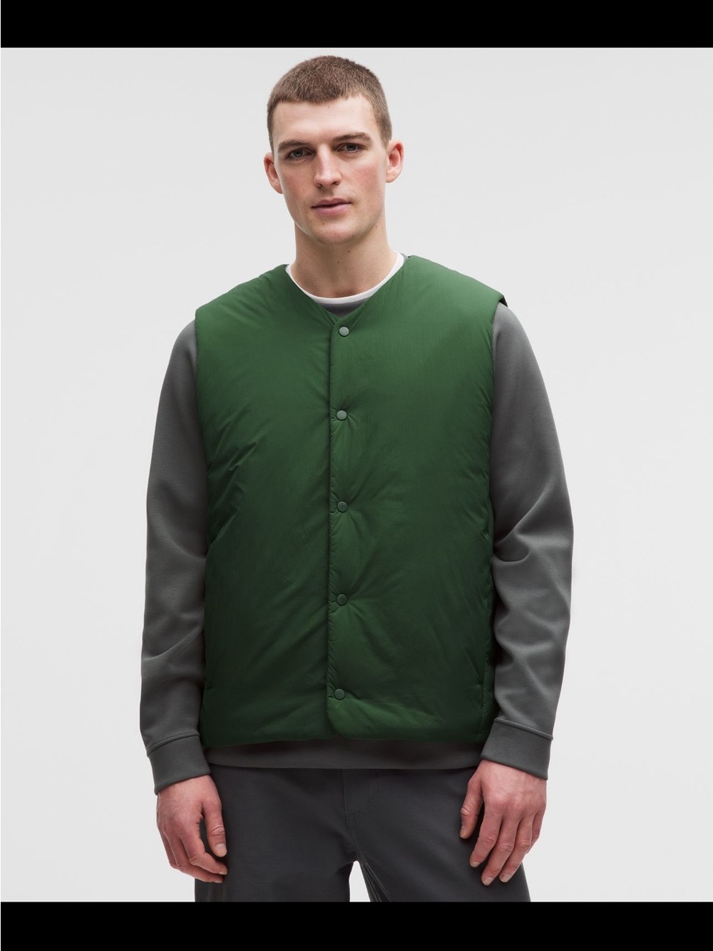 lululemon athletica Men's Quilted Vest in Deep Green - Picture 1 of 7